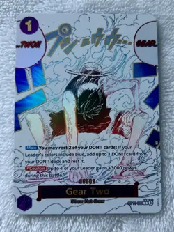 One Piece Gear Two Alt Art OP11-080 R a Fist of Divine Speed English MINT - Image 2