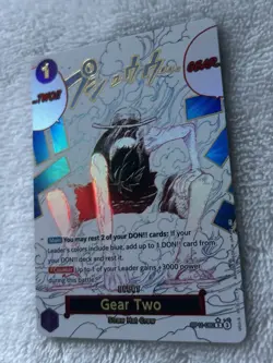 One Piece Gear Two Alt Art OP11-080 R a Fist of Divine Speed English MINT - Image 3