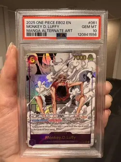 One Piece Monkey D. Luffy Manga Alternate Art EB02-061 English PSA 10 - Image 5
