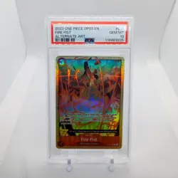 ONE PIECE PSA 10 GEM MINT ALT ART ACE FIRE FIST ENGLISH OP03-018 - Image 1