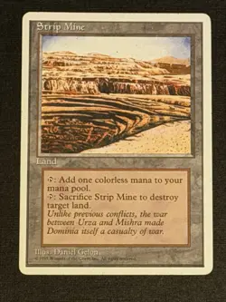Strip Mine MTG Core Set 4th Edition Regular Magic The Gathering Card - Image 1