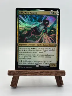 Silk, Web Weaver (Foil) Rare - SPM 145 MTG Magic The Gathering - Image 1