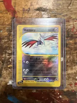 Pokemon TCG Expedition Base Set Skarmory #63/165 Reverse Holo Rare NM Condition - Image 1