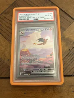 2023 POKEMON MEW EN-151 SPECIAL ILLUSTRATION RARE #199 CHARIZARD EX PSA 10 - Image 1