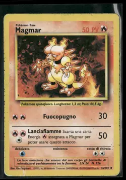 Pokemon TCG Magmar 36/102 Unlimited Base Set Italian - Image 1