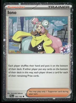 Pokemon TCG Iono 185/193 Cosmos Holo Paldea Evolved Promo - Image 1
