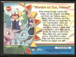 Pokemon Topps "Wherefore Art Thou PokemonU" OR17 Orange Islands Blue Logo - Image 2