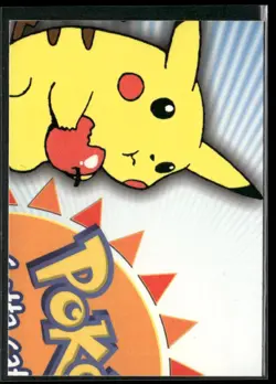 Pokemon Topps Puzzle Card P01 of 6 "Pikachu with apple" - Image 1