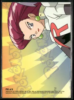 Pokemon Topps Puzzle Card P01 of 6 "Pikachu with apple" - Image 2