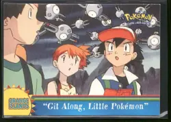 Pokemon Topps "Git Along, Little Pokemon" OR18 Orange Islands Blue Logo - Image 1