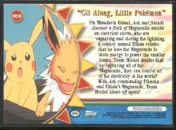 Pokemon Topps "Git Along, Little Pokemon" OR18 Orange Islands Blue Logo - Image 2