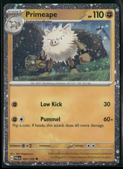 Pokemon TCG Primeape 107/193 Cosmos Holo Paldea Evolved - Image 1