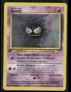 Pokemon TCG Gastly 50/102 1st Edition Base Set Italian - Image 1