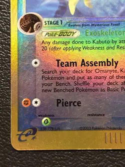 Kabuto 39/100 Reverse Holo EX Sandstorm Pokemon Card LP - Image 4