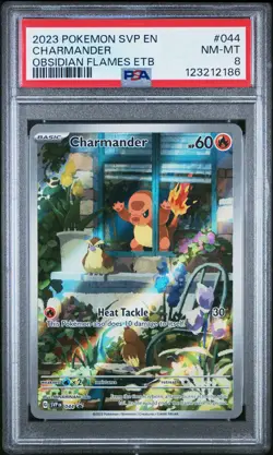 2023 POKEMON SVP EN-SV BLACK STAR PROMO #044 CHARMANDER PSA 8 - Image 1