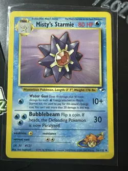 Misty's Starmie 56/132, Gym Heroes, Pokemon TCG 2000, Vintage WOTC, Uncommon, NM - Image 1