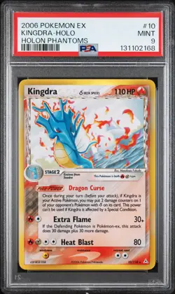 2006 POKEMON EX HOLON PHANTOMS #10 KINGDRA-HOLO PSA 9 - Image 1