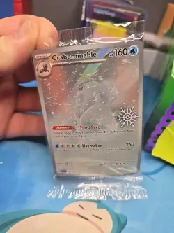 Pokemon TCG Crabominable Card 149/142 Holiday Calendar Stamped. sealed. damaged - Image 1