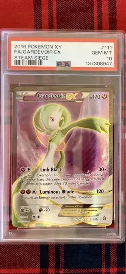2016 POKEMON XY STEAM SIEGE #111 FULL ART/GARDEVOIR EX PSA 10 - Image 1