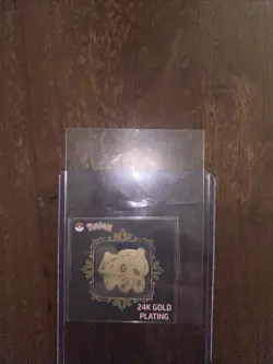24k Gold Plated Pokemon Bulbasaur Sticker Pack Fresh - Image 1