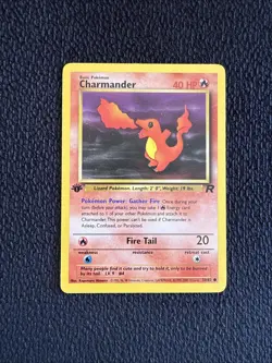 1st Edition Charmander 50/82 Team Rocket Set Rare Vintage Pokemon Card - LP+ - Image 1