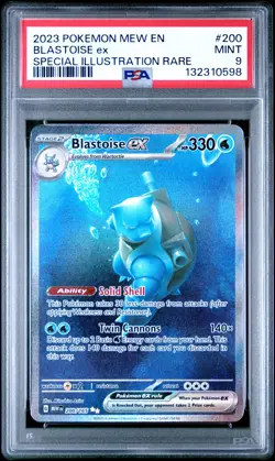2023 POKEMON MEW EN-151 SPECIAL ILLUSTRATION RARE #200 BLASTOISE EX PSA 9 - Image 1