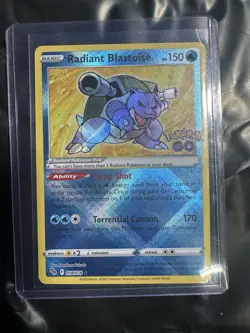Radiant Blastoise 2022 Pokemon Go 018/078 Radiant Rare NM/M - Image 1