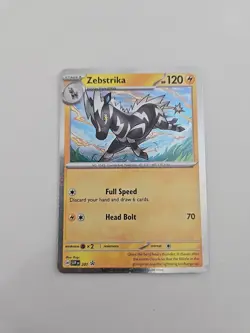 Pokemon TCG: Destined Rivals - Zebstrika 201 S&V Black Star Promo - Image 1
