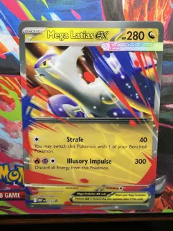 Mega Latias ex 011 JUMBO PROMO BLACK STAR HOLO Mega Evolution Pokemon LENTICULAR - Image 1