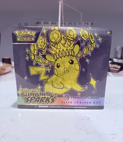 Pokemon TCG Surging Sparks ETB Pokemon Center Exclusive - New Factory Sealed - Image 1