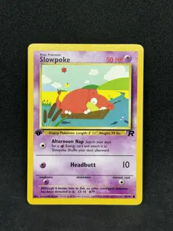 Pokemon-Slowpoke 67/82 Team Rocket First Edition - Image 1