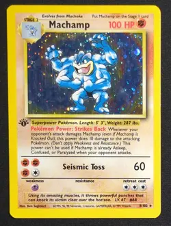 Machamp 8/102 1st Edition Holo Base Set Pokemon Card - Image 1