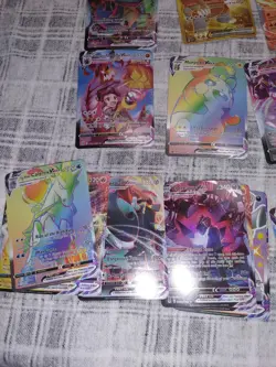 COPY Pokemon Mew Rayquaza Charizard Pikachu VMAX Foil Fan Art Collector Card Lot - Image 5