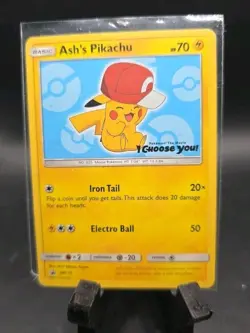 Ash's Pikachu TCG SM113 2017 Promo Card Pokemon 'I Choose You' Movie - Image 1