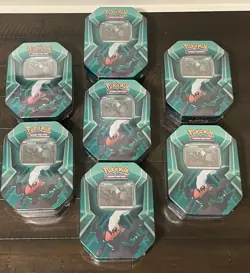 Pokemon Lot Of 13 Trading Card Game Tins Sealed Slaking Tyranitar Darkrai - Image 2