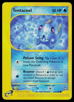 Pokemon Card - Tentacool Aquapolis 113/147 Non Holo - Image 1