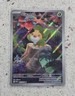 White Flare Sewaddle 087/086 Gold Star Rare Holo Pokemon Card 2025 PF - Image 1