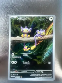 Pokemon TCG Aipom Paradox Rift 211/182 Holo Illustration Rare Card NM Condition - Image 1