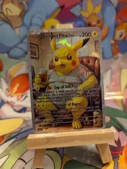 Pokemon Divorced Pikachu Rare Full Art Doujin ACG Custom Art Card - Image 2