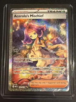 Acerola’s Mischief SIR #183/132 Mega Evolution Secret Rare TCG Card NM pokemon - Image 1