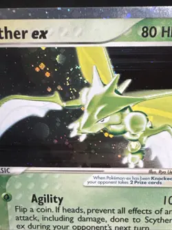 Scyther EX Holo Pokemon Card 102/109 Ruby and Sapphire W/ Swirl NM - Image 5