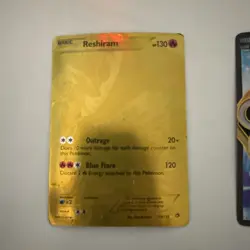 Reshiram 114/113 Legendary Treasures Gold Full Art Holo Card - Image 2