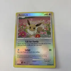 Pokemon Eevee TCG Stamped Reverse Holo 62/100 Platinum Promo Card taking offers - Image 1