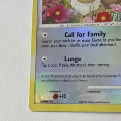 Pokemon Eevee TCG Stamped Reverse Holo 62/100 Platinum Promo Card taking offers - Image 2