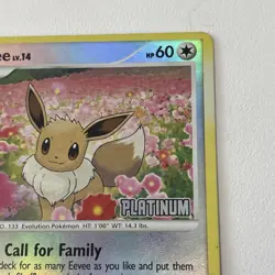 Pokemon Eevee TCG Stamped Reverse Holo 62/100 Platinum Promo Card taking offers - Image 4