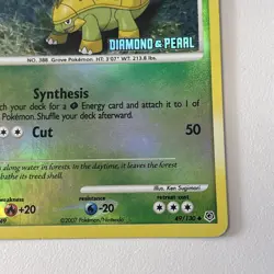 Grotle 49/130 Stamped Reverse Holo -Rare Holo Pokemon Card- Diamond Pearl - Image 3