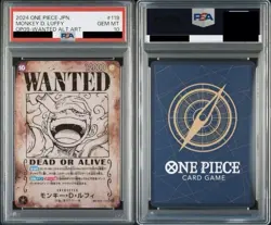 2024 One Piece OP09 JAP Wanted Card Complete Set PSA 10 GEM MINT - Image 2
