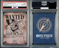 2024 One Piece OP09 JAP Wanted Card Complete Set PSA 10 GEM MINT - Image 5
