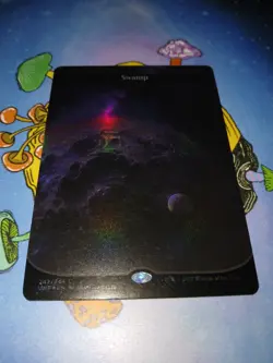 1x Swamp (242) (Borderless) (Galaxy Foil) Unfinity Foil - Image 1