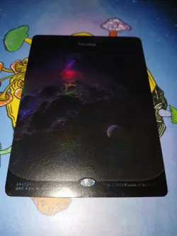 1x Swamp (242) (Borderless) (Galaxy Foil) Unfinity Foil - Image 2